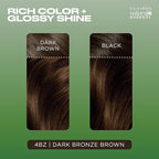Clairol Natural Instincts Demi-Permanent Hair Dye, 4BZ Dark Bronze Brown Hair Color, Pack of 3
