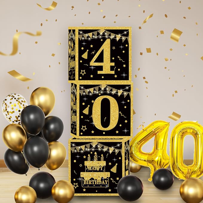 Gold 40th birthday decorations for men - Image 3