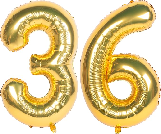 40 Inch gold Number Balloons 36 Helium Foil Mylar Balloon | Birthday Party by Exquisitehighqualitypartydecorationstomeetyoureveryneed%EF%BC%81