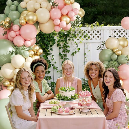 Pink and Green Gold Balloon Arch Kit - Image 5
