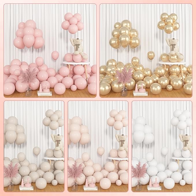 Amandir 153pcs Dusty Pink and Gold Balloon Garland Arch Kit Different Sizes | - Image 6