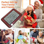 Natural Blue Jade Heating Pad, Infrared Heating Pad, Far Infrared Heating Pads with Travel Bag and Chair Strap, Smart Controller with Memory Function, Auto Shut Off (Brown, 25 in x 18 in)