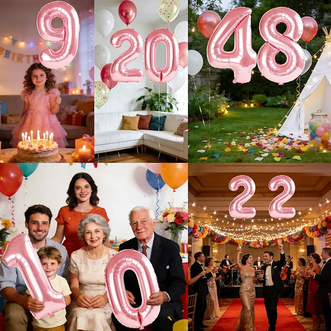 40 Inch Number 48 Balloons for 48th Birthday Party Decorations, 0-100 Jewelry - Image 7