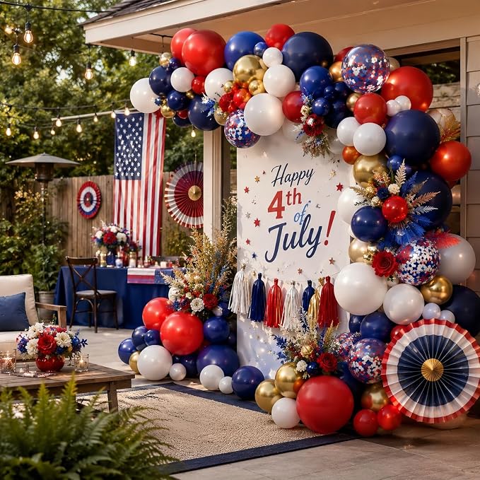 Red White Blue Balloon Arch Kit - Image 3