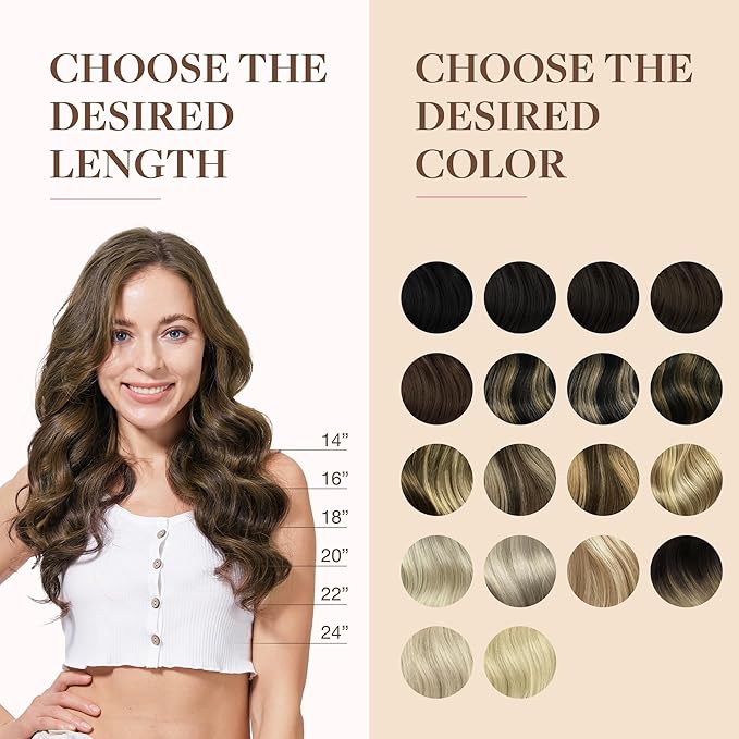 GOO GOO Clip in Hair Extensions Real Human Hair, Remy Human Hair Extensions Clip ins for Women, Natural Human Hair, 24inch 160g 7Pcs, 2C/4E/6C Brown Sugar Swirl Highlights