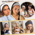 TERSE Headbands for Women Trendy Cherry Print - Non Slip Head Bands Soft Fabric Hair Bands for Workout Yoga Running Sport - Wide Thick Hair Wrap for Girls
