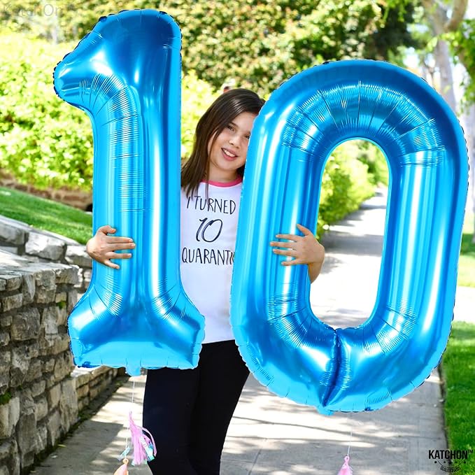 KatchOn Blue 0 Number Balloons 40 Inch | 0 Digit Balloon - Image 7
