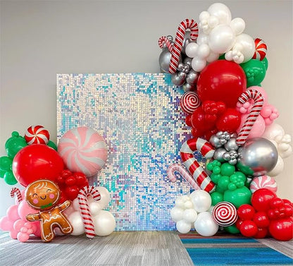 Shimmer Wall Backdrop Blue Wall Panels 24Pcs Square Sequin Shimmer Wall - Image 3