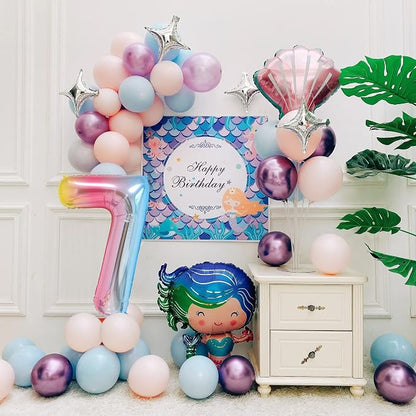 40 Inch Number Balloons 0-9 Rainbow Gradient Large Number 7 Balloons, Digital - Image 2