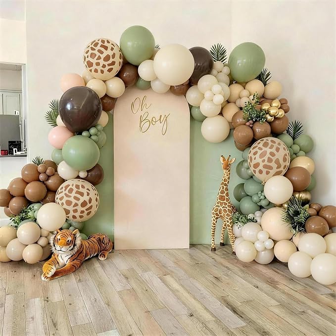 Sage Green and Brown Fall Balloons - Image 7