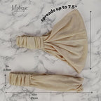 Motique Accessories Tan Wide Cotton Head Band Solid Boho Yoga Style Soft Hairband for Women