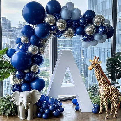 RUBFAC 135pcs Navy Blue Balloons Different Sizes 18 12 10 5 Inch - Image 7