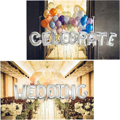 Single Aluminum Hanging Foil Film Silver Letter Balloons H 40 Inch | - Image 8