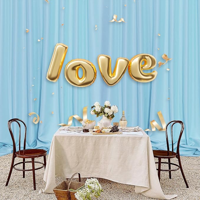 10x 8 Baby Blue Backdrop Curtain - Image 8