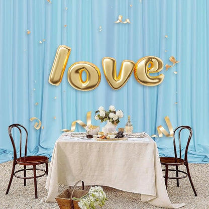 10x 8 Baby Blue Backdrop Curtain - Image 8