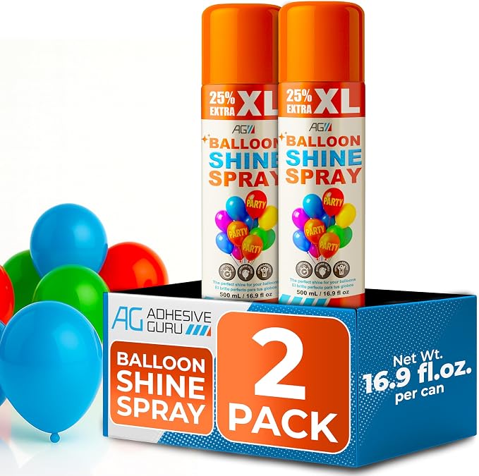 Balloon Shine Spray, High Gloss Finish by AdhesiveGuru