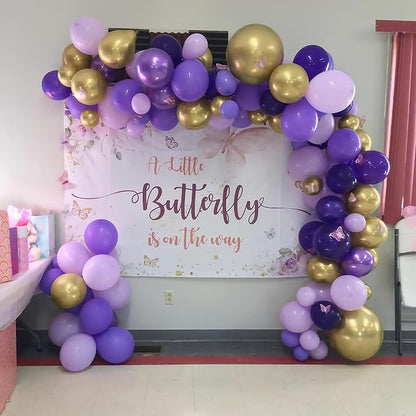 Purple and Gold Balloons, 12 Inch 35PCS Dark Pastel Purple Lavender Balloons - Image 8