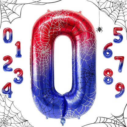 40 Inch Spider Number 0 Foil Balloons by TNCDJKPA