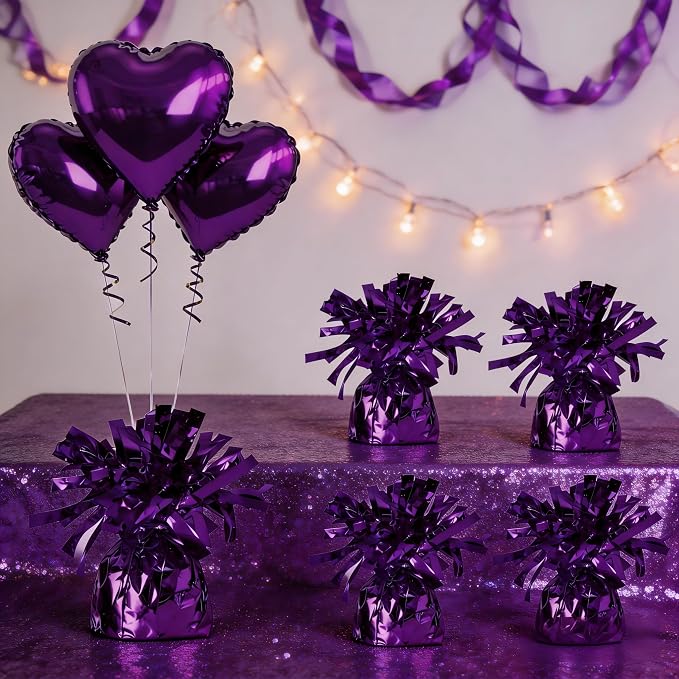 Balloon Weights Dark Purple 6Pcs | Perfect - Image 5