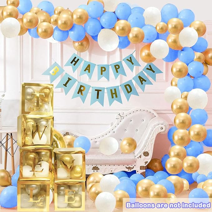 Baby Boxes with Letters, 6 Transparent Balloon Boxes with 78 Letters & Numbers - Image 4