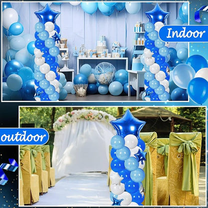 Gejoy 110 Pcs Blue White Balloons Column Stand Kit Adjustable Tower Stand from - Image 7