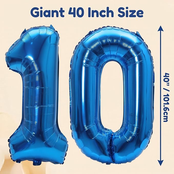 Number 10 Balloon Foil Mylar Balloons - Image 4