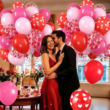 Red and Pink Balloons, Valentine's Day Balloon - Image 3