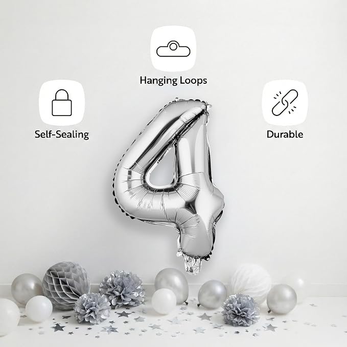 Restaurantware-Balloonify 16 Inch Number Balloon, 1 Digital Party Balloon - Image 4