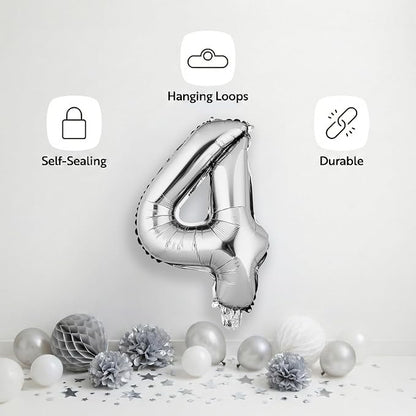 Restaurantware-Balloonify 16 Inch Number Balloon, 1 Digital Party Balloon - Image 4