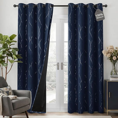 Deconovo 100% Blackout Living Room Curtains 84 Inches Long, Thermal Insulated by Unknown