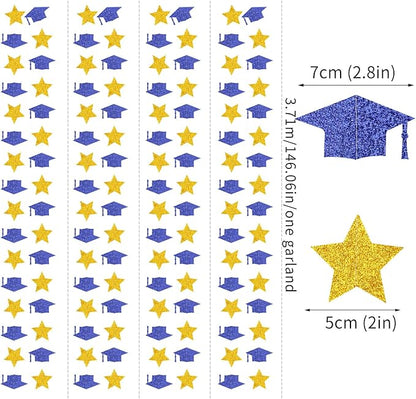 Navy-Blue Gold Graduation-2026 Class Party-Decorations - Image 3