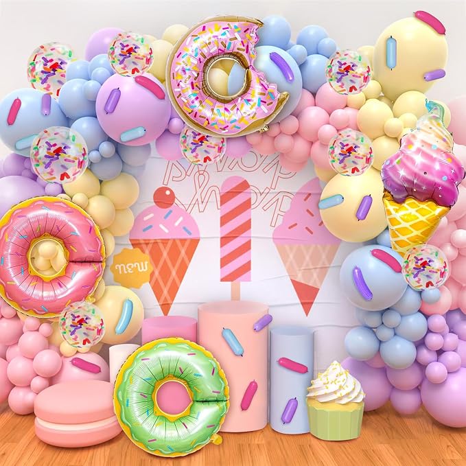 Pastel Donut Balloon Arch Garland Kit, - Image 4