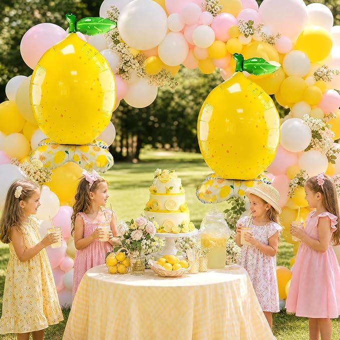 Lemon Foil Balloons 2 Pack 60 Inch 3D Standing Summer Lemonade - Image 7