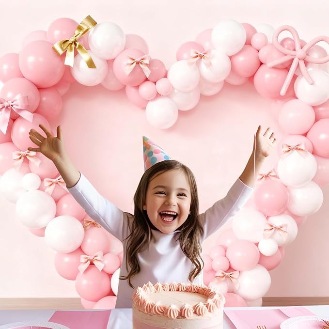 110pcs Coquette Pink Bow Balloon Garland Arch Kit - Image 6