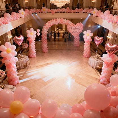 160Pcs Pastel Pink 12 Inch Pink Latex Party Balloons - Image 4