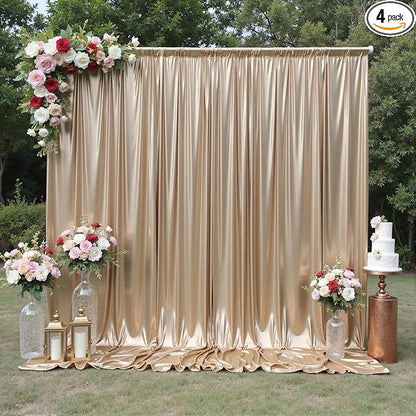 20x10FT Champagne Sequin Backdrop Curtain by Unknown