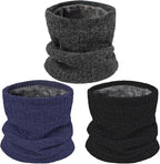 3 Pack Winter Neck Warmer & Ski Mask for Men Women Thermal Warm Fleece Face Mask Neck Gaiter Scarf Gift
