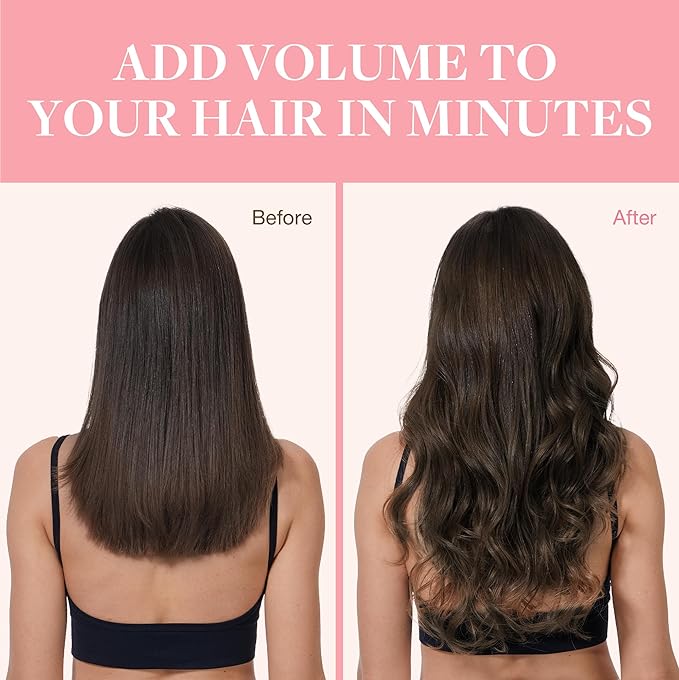 GOO GOO Clip in Hair Extensions Real Human Hair, Remy Human Hair Extensions Clip ins for Women, Natural Human Hair, 18inch 120g 7Pcs, 2A Light Brown