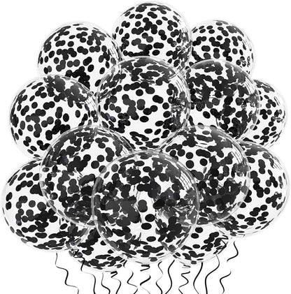 Black Confetti Balloons by VHUWE
