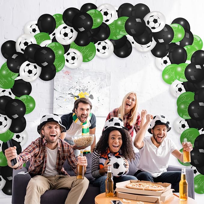 Censen 45 Pieces Soccer Balloons Party Decorations 12 Inch Soccer Latex Balloons - Image 7