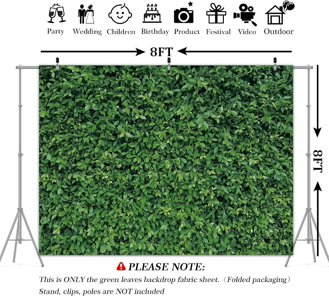 Green Leaves Backdrop - Image 3