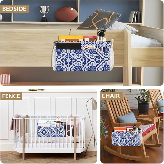 Bedside Caddy Hanging Bunk Bed Caddy Bed Organizer Hanging Pocket - Image 8