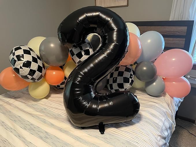 Black 2026 Number Balloons, 26 Balloon Number 40 Inch - Image 6