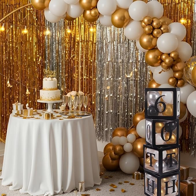 Gejoy 52 Pcs Happy 60th Birthday Party Decoration Men Women Balloon Box | 4 - Image 4