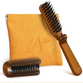 Hair Brushes for Women, Foldable Mini Travel Boar Bristle Small Hair Brush for All Hair Types Travel Size HairBrush, 1-Pack
