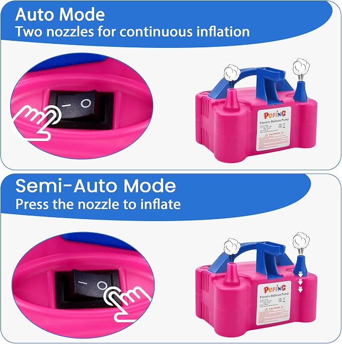 PCFING Balloon Pump Electric, Portable Balloons Inflator Blower Machine - Image 7