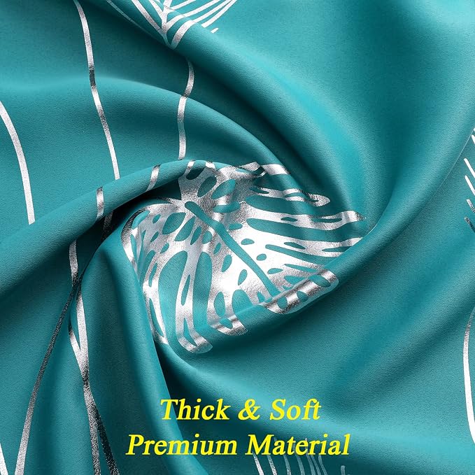 Teal Blackout Curtains 84 Inches Long, Grommet Curtains - Image 5