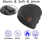 Wireless Music Beanie Hat for Men Women Music Beanie with Headphones Headset Stereo Speakers Microphone Cap Hat Boys Girls Teens Tech Beanie hat