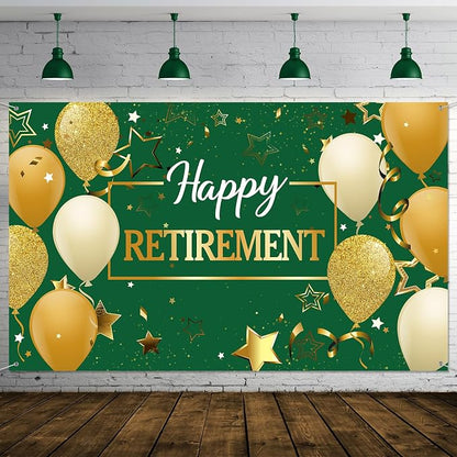 Blulu Retirement Party Decorations, Extra Large Fabric Retire Sign Banner Photo by Blulu