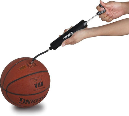 SKOLOO 10" Portable Hand Air Ball Pump Inflator Kit - Image 8